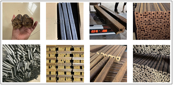 Firewood sticks made by stick making machine