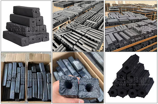 various shapes charcoal briquettes