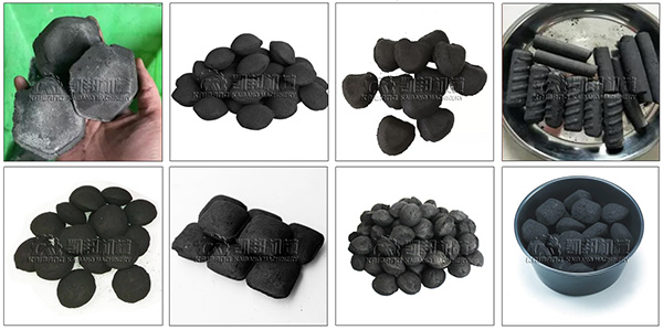 Various shape briquettes
