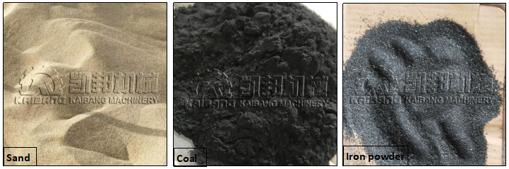 Three-pass dryer can dry sand, coal and iron powder