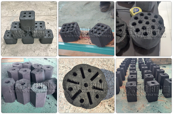 Diffrent shapes punching charcoal briquettes