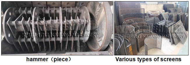 Spare parts of wood hammer mill crusher