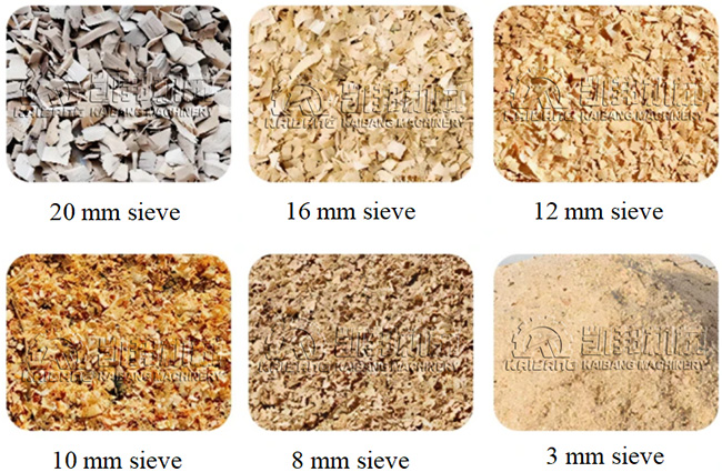 common sawdust size of wood crusher machine
