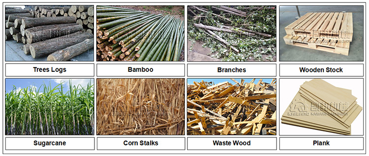wood chips produced by the wood drum chipper